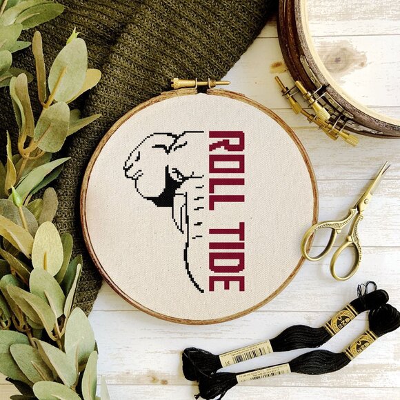 Alabama Roll Tide Football Counted Cross‎ Stitch Patterns Set of 4 - Picture 6 of 9